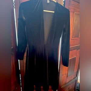 Deep V velvet dress